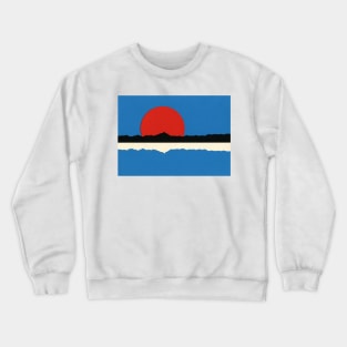 Red Sun Dark Mountains Crewneck Sweatshirt